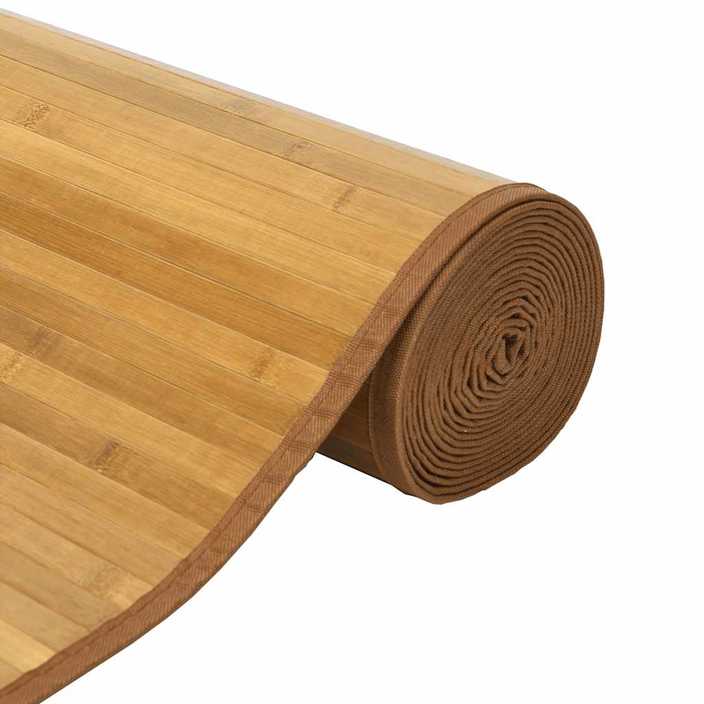 Tapete retangular 80x1000 cm bambu cor natural