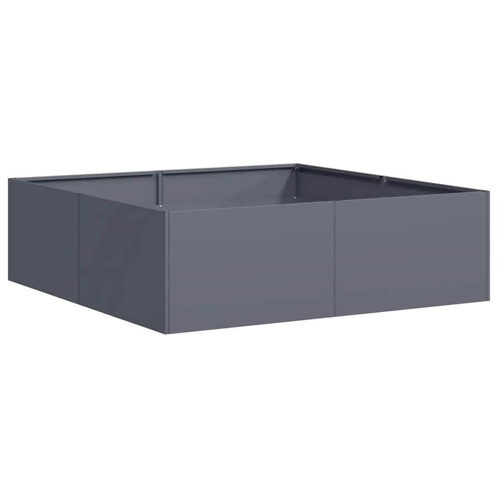 Vaso/floreira 100x100x30 cm aço antracite