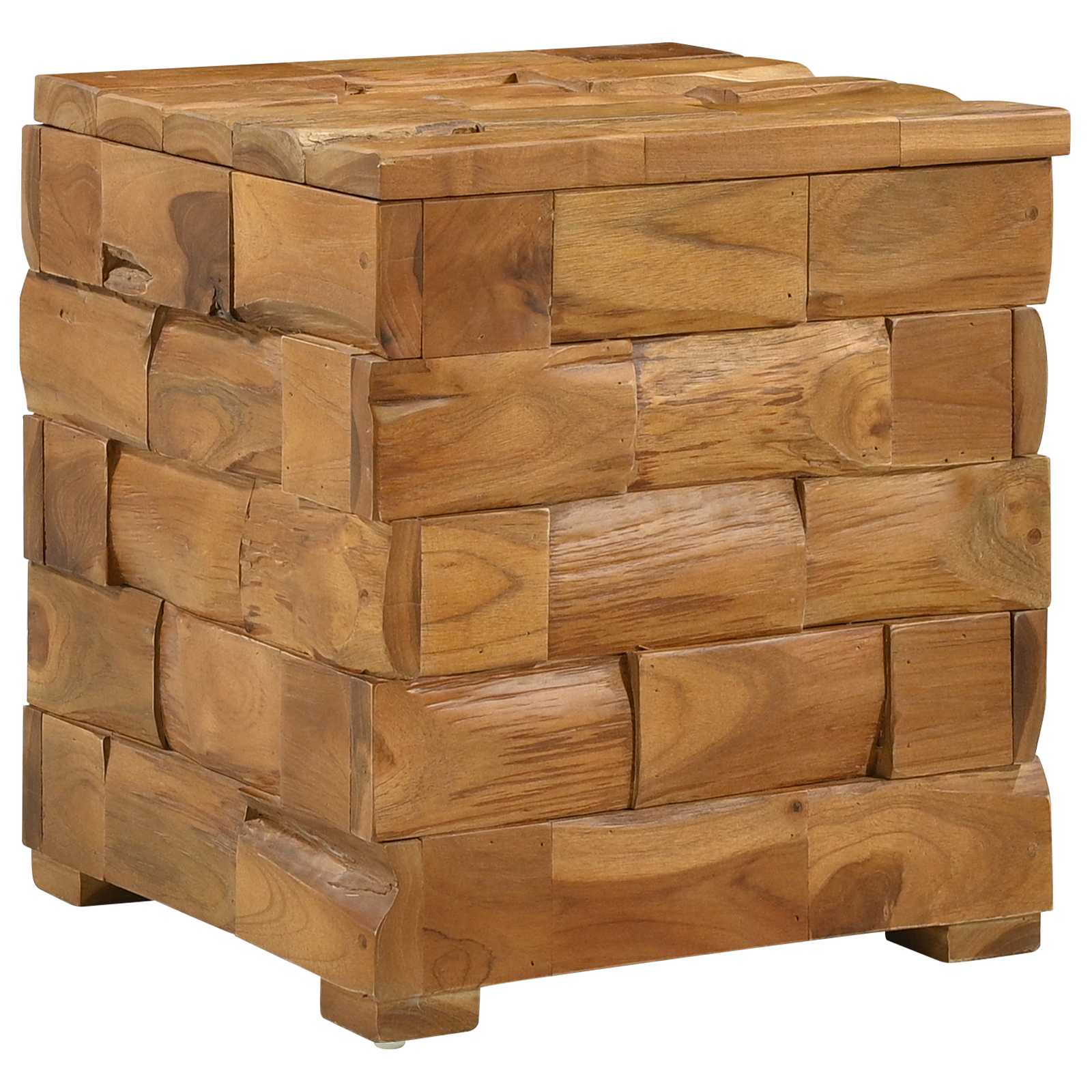 Banqueta de armazenamento castanho 40 x 40 x 45 cm