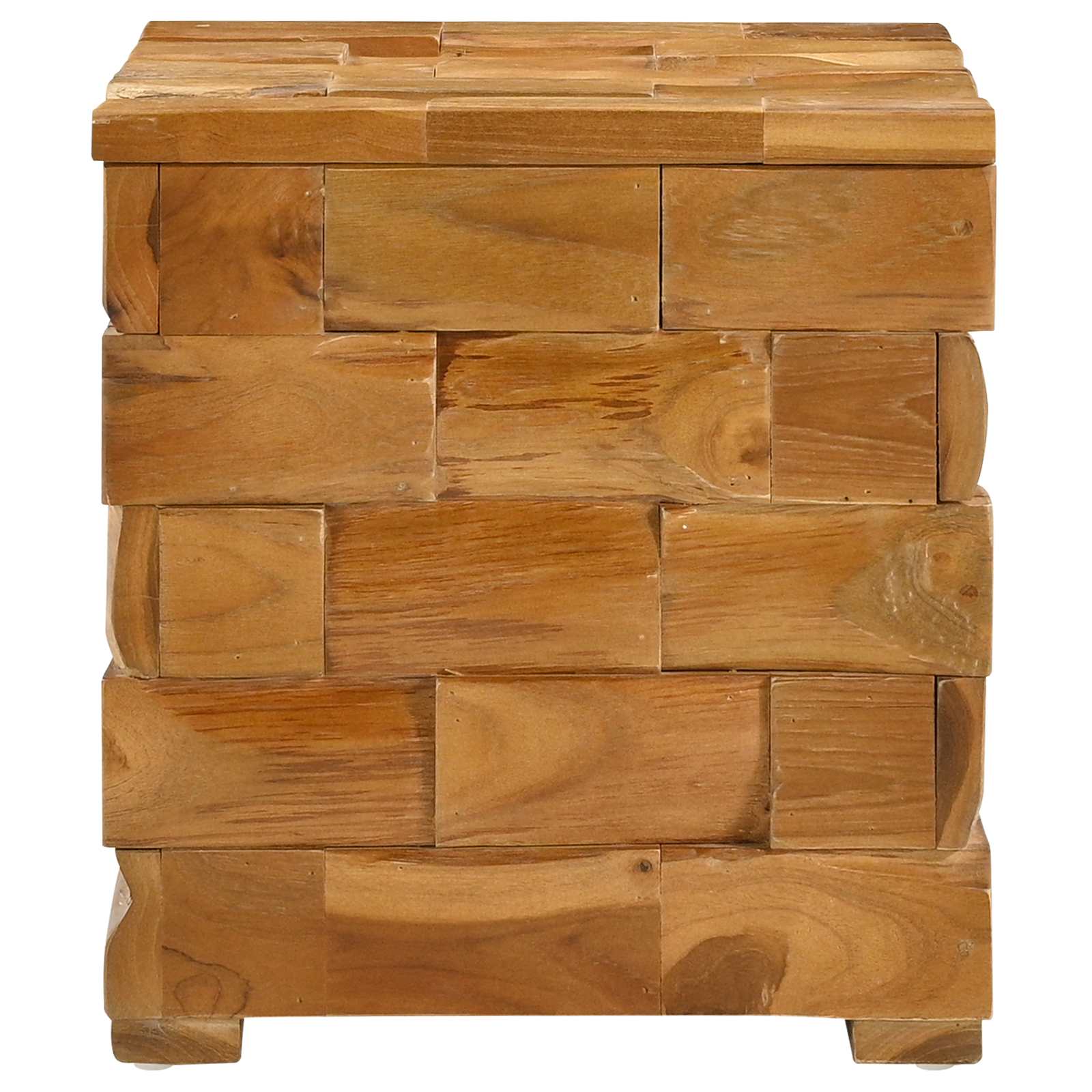 Banqueta de armazenamento castanho 40 x 40 x 45 cm