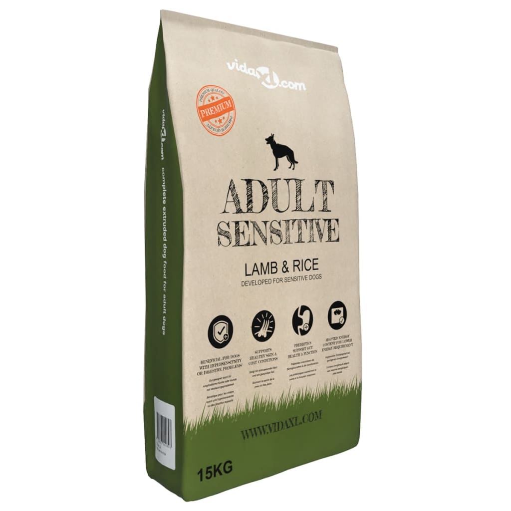Ração premium para cães adult sensitive lamb & rice 15 kg
