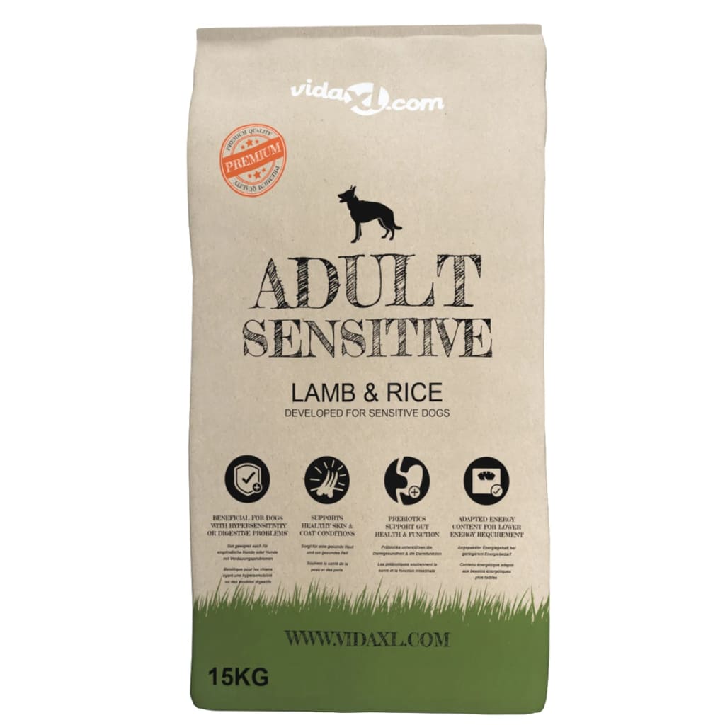 Ração premium para cães adult sensitive lamb & rice 15 kg
