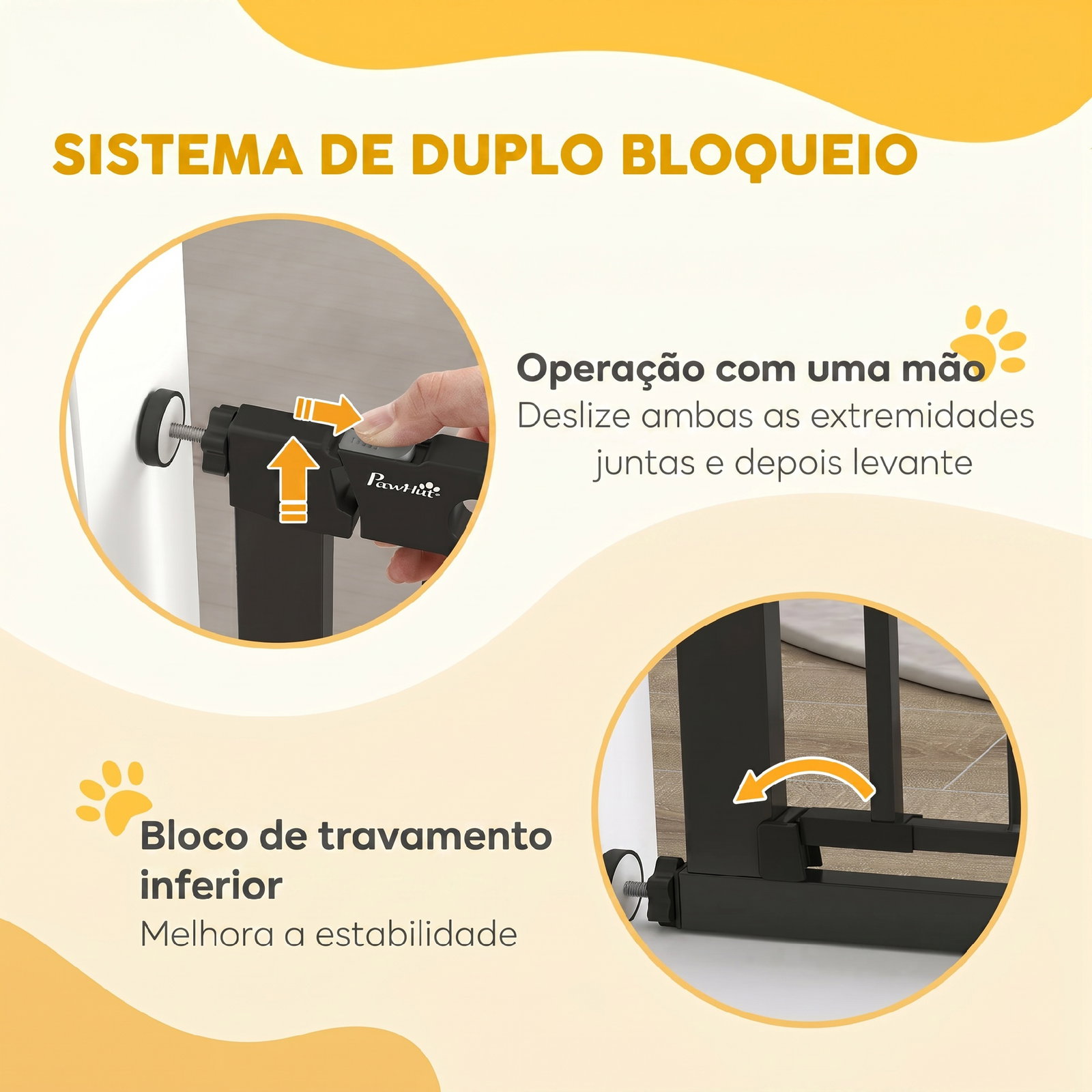 Barreira de segurança de animais de estimação para escadas e portas com aberturas de 75-131 cm com 3 extensões preto