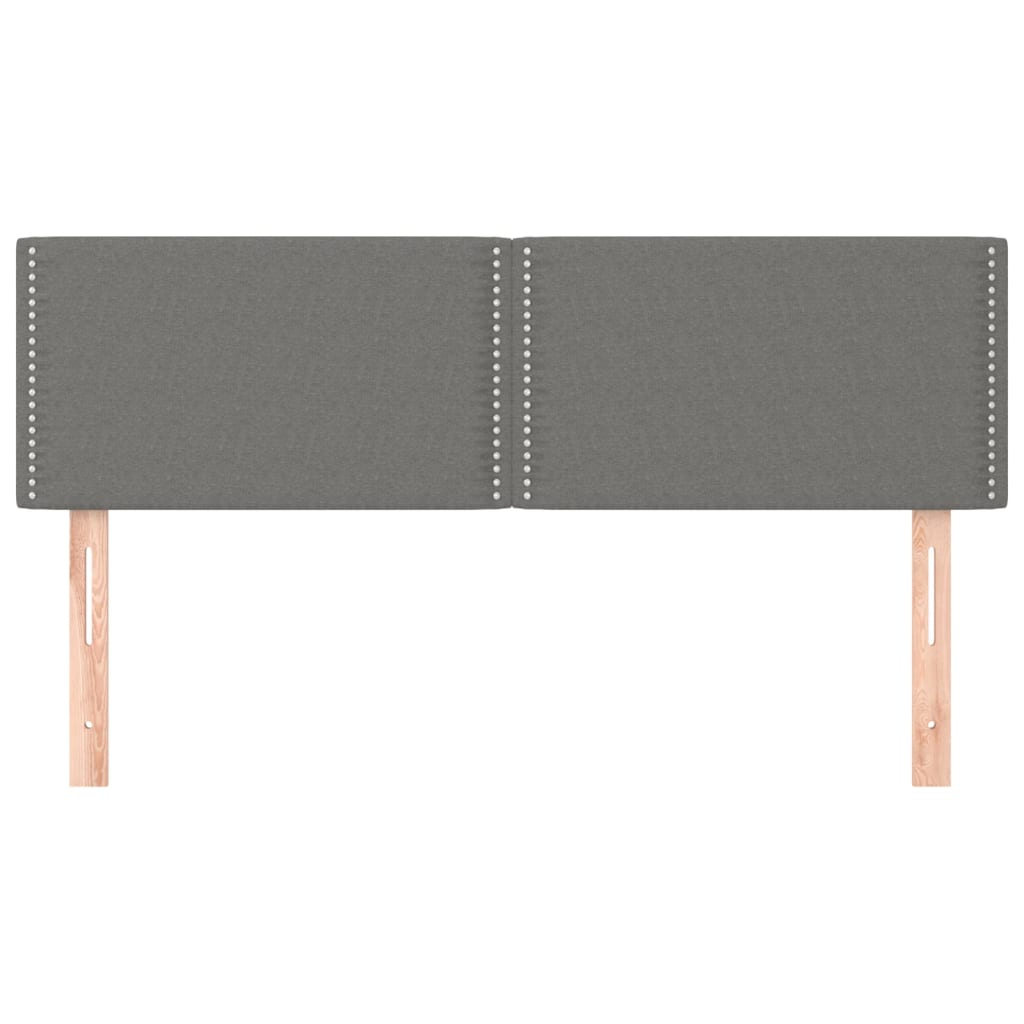 Cabeceiras cinzento-escuro 144x5x78/88 cm tecido