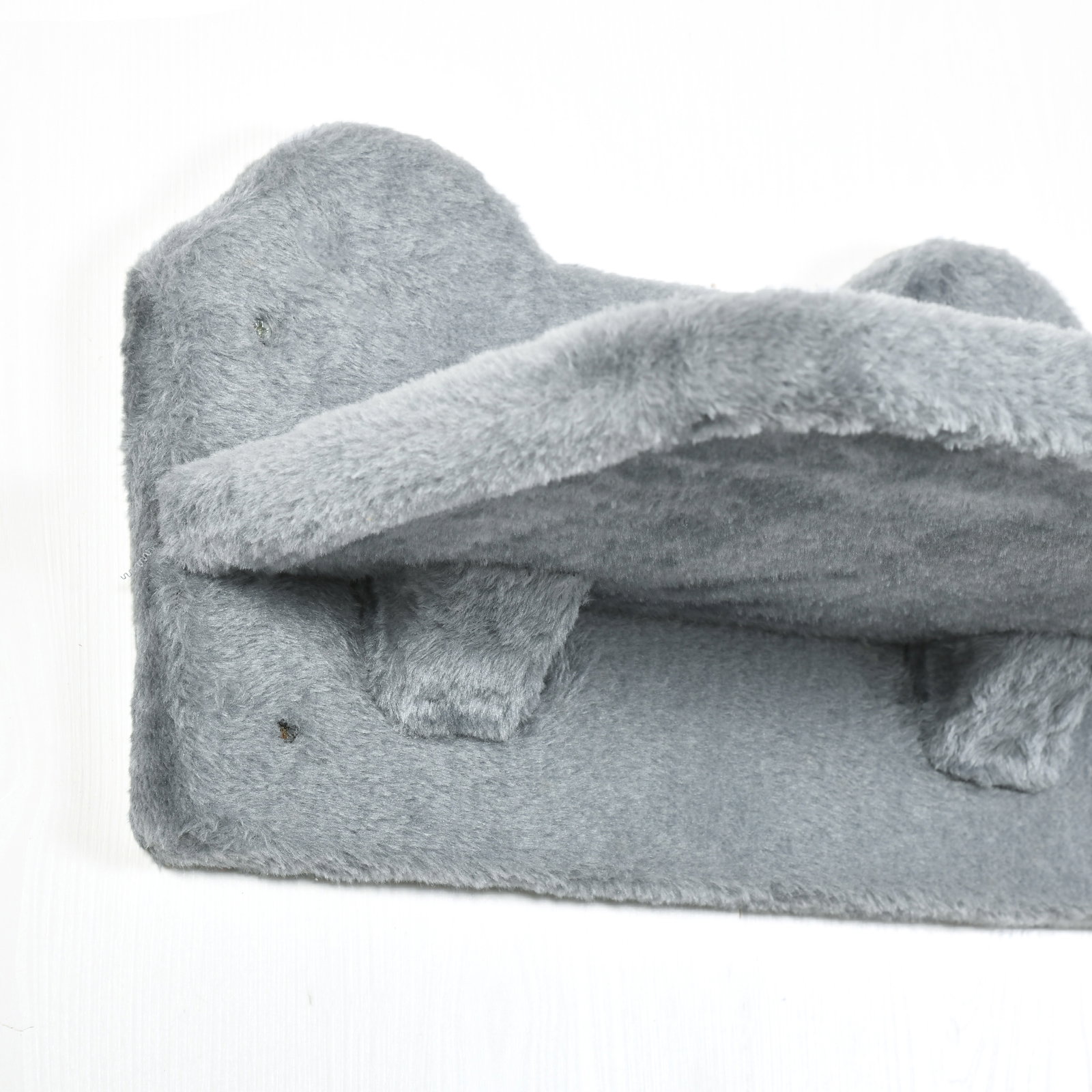 Prateleiras de parede para gatos 4 peças com rede plataforma semicircular plataformas de salto e poste de sisal cinza