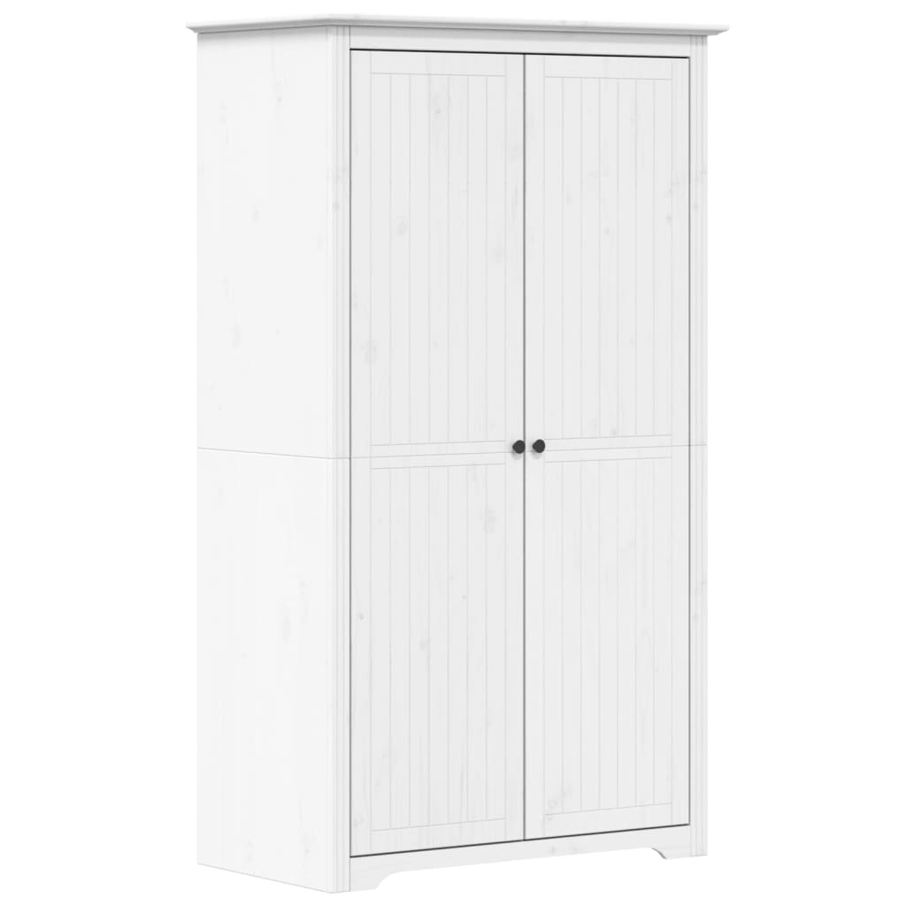 Roupeiro bodo 99x53,5x173 cm madeira de pinho maciça branco