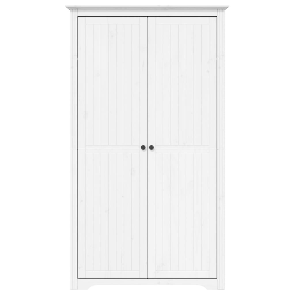 Roupeiro bodo 99x53,5x173 cm madeira de pinho maciça branco
