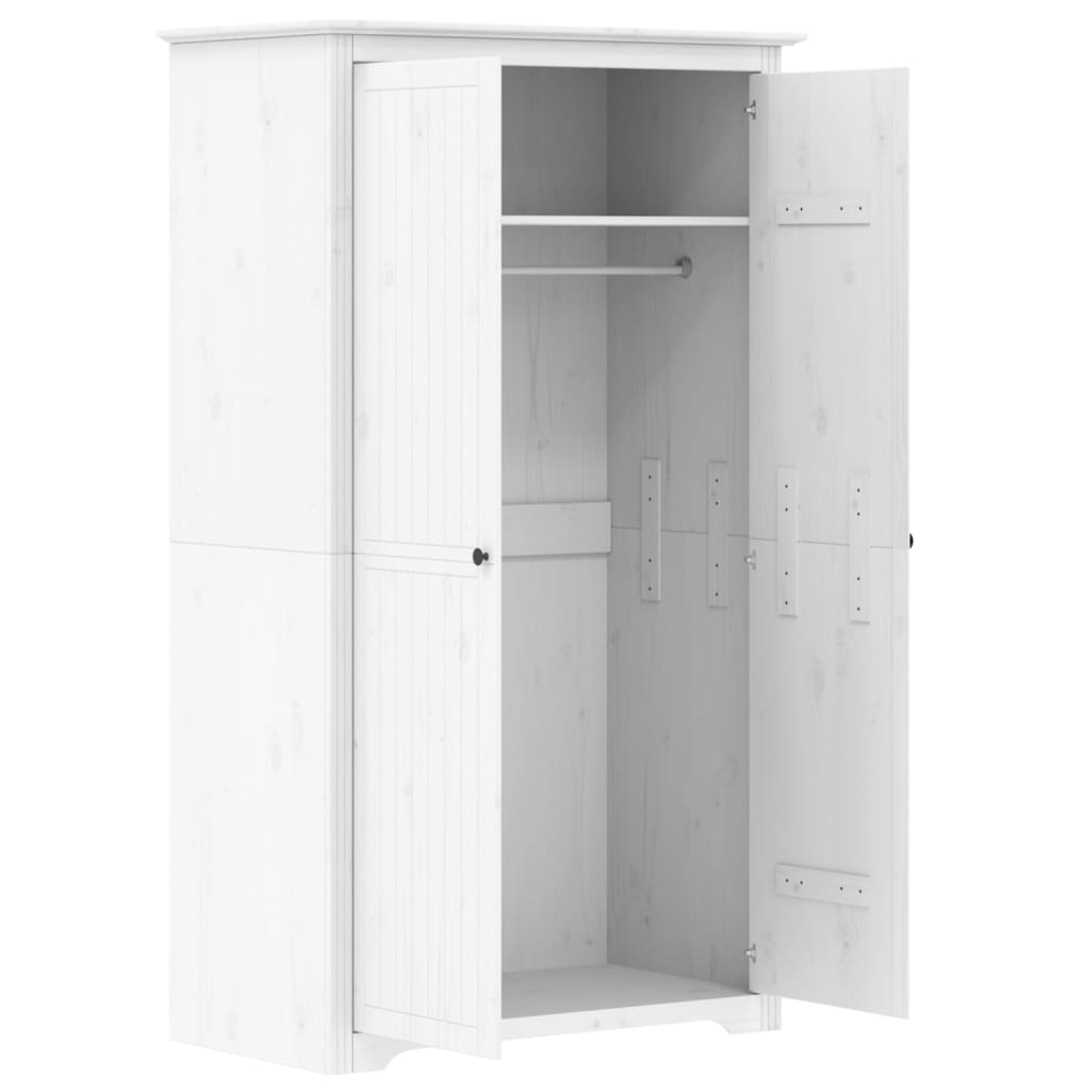Roupeiro bodo 99x53,5x173 cm madeira de pinho maciça branco