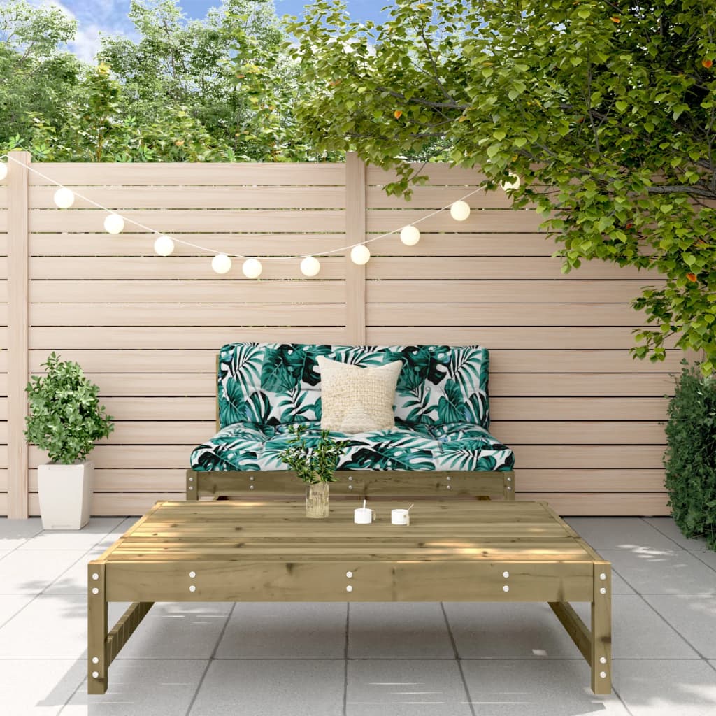 2 Pcs conjunto lounge de jardim madeira de pinho impregnada