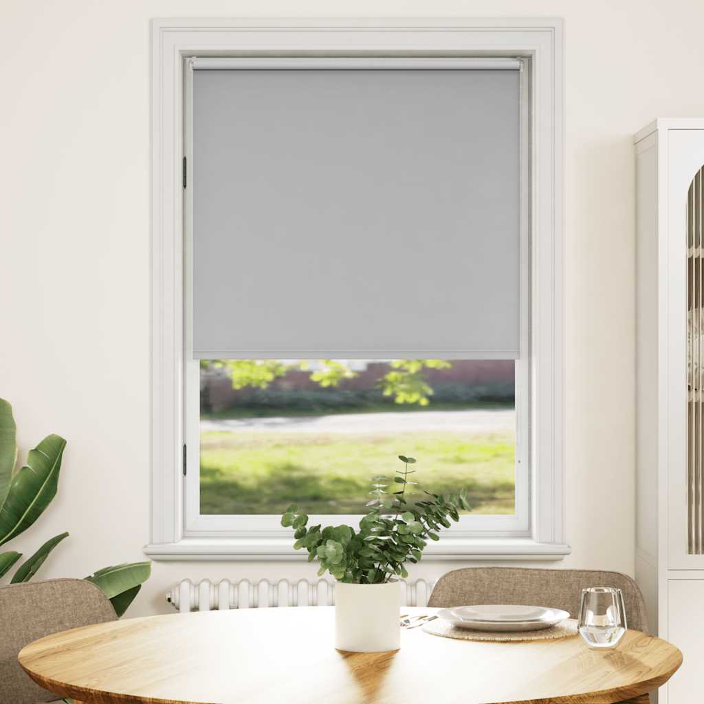 Cortina de rolo blackout, 124,4 x 175 cm, largura do tecido 120 cm, cinza