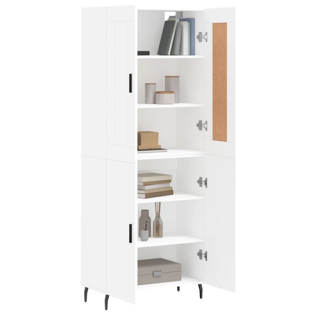 Armário alto 69,5x34x180 cm derivados de madeira branco