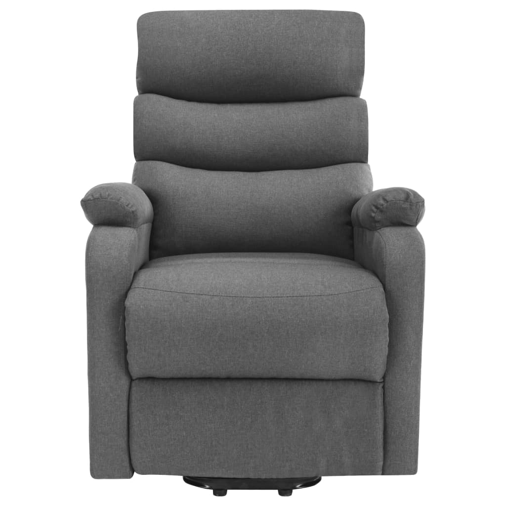 Poltrona elevatória de massagens tecido cinzento-claro