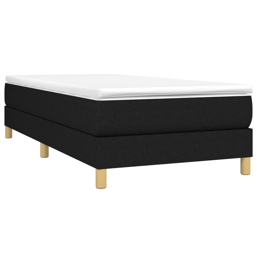 Estrutura de cama com molas 90x200 cm tecido preto