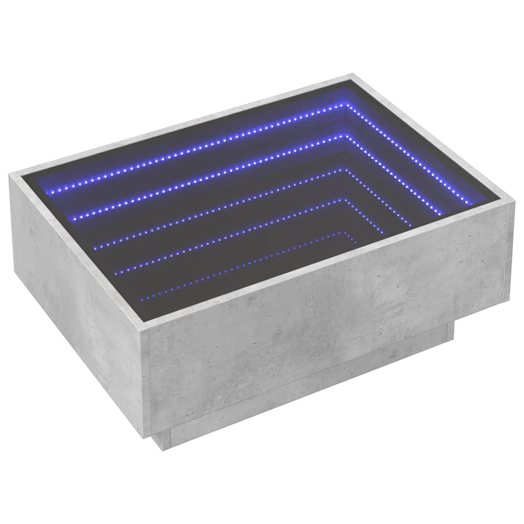 Mesa de centro c/ leds 70x50x30 cm derivados de madeira