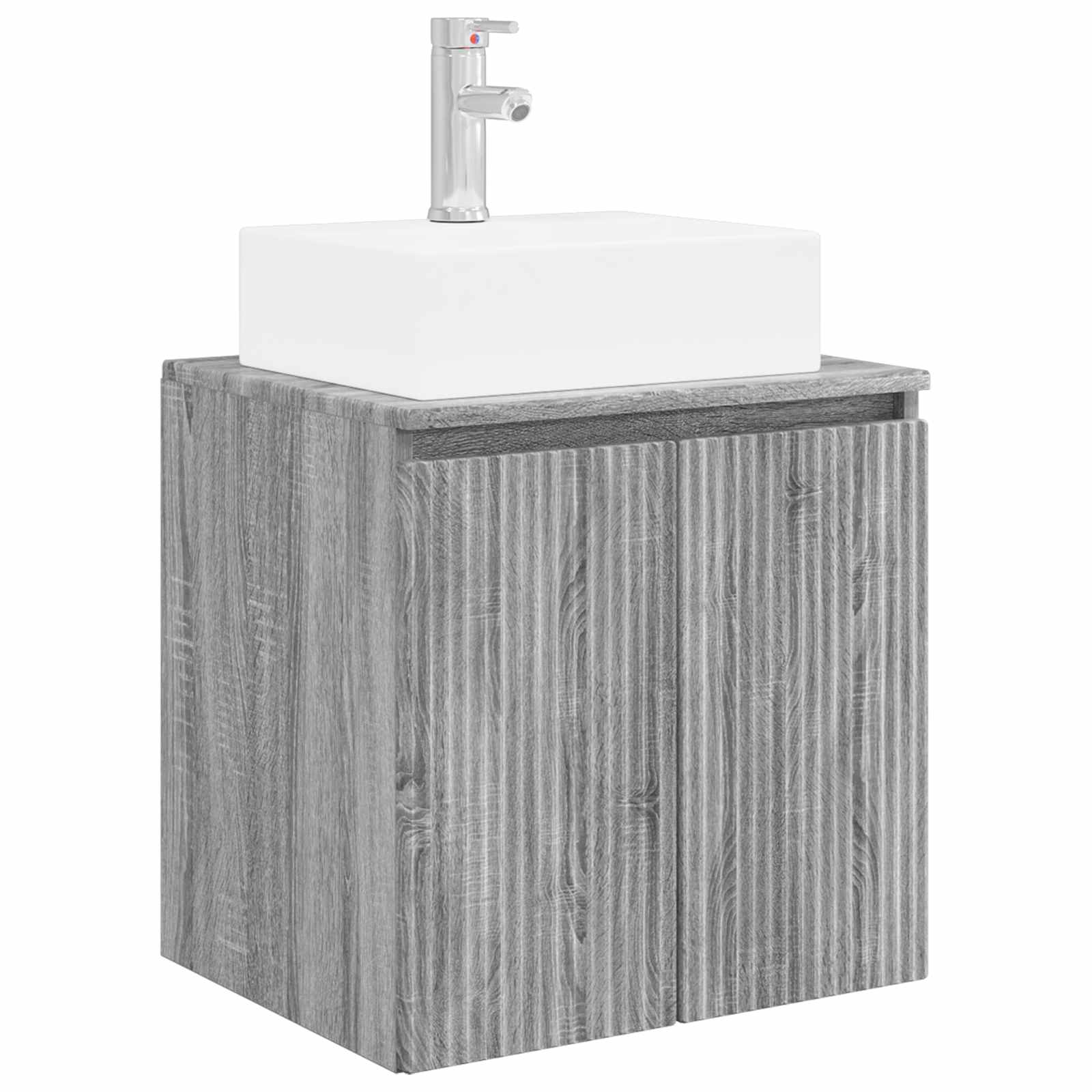 Vaidade com pia suspensa sonoma cinzento 49,5 x 41 x 62,5 cm