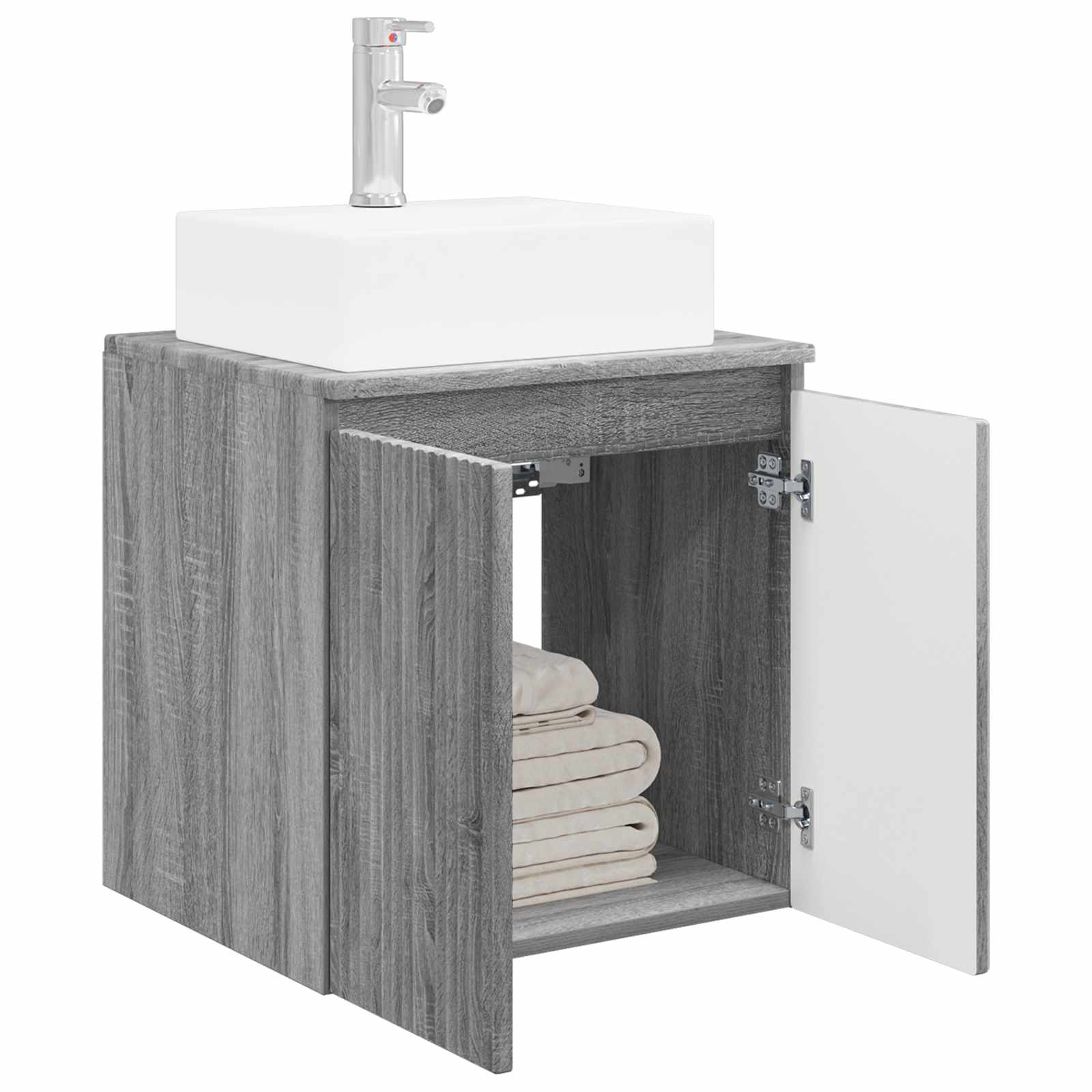 Vaidade com pia suspensa sonoma cinzento 49,5 x 41 x 62,5 cm