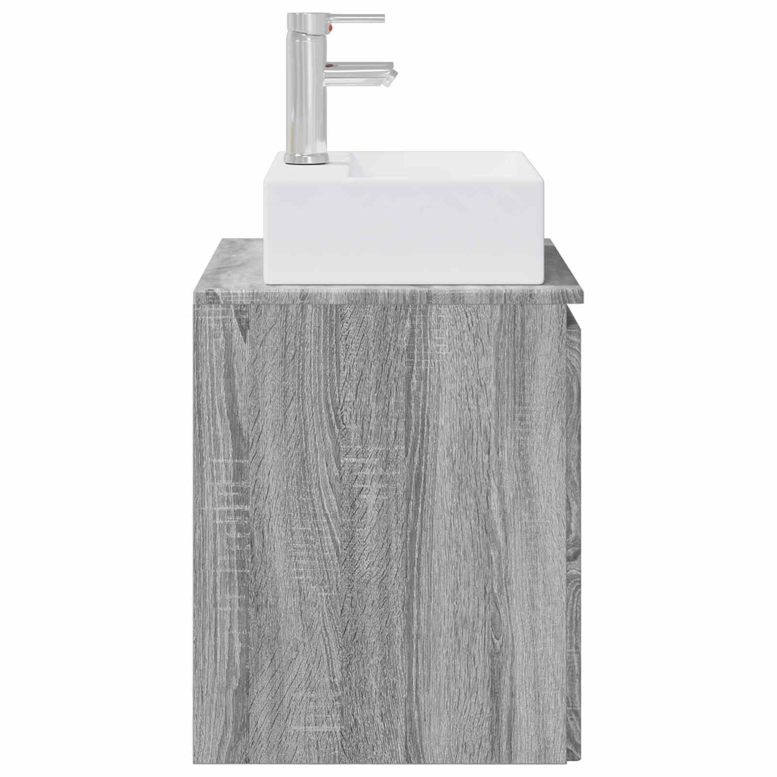 Vaidade com pia suspensa sonoma cinzento 49,5 x 41 x 62,5 cm