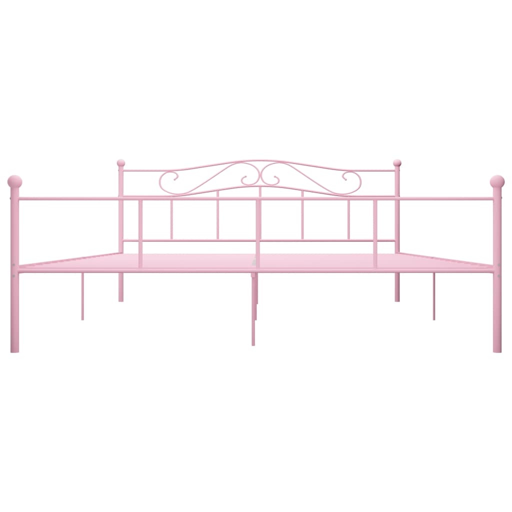 Estrutura de cama 180x200 cm metal rosa