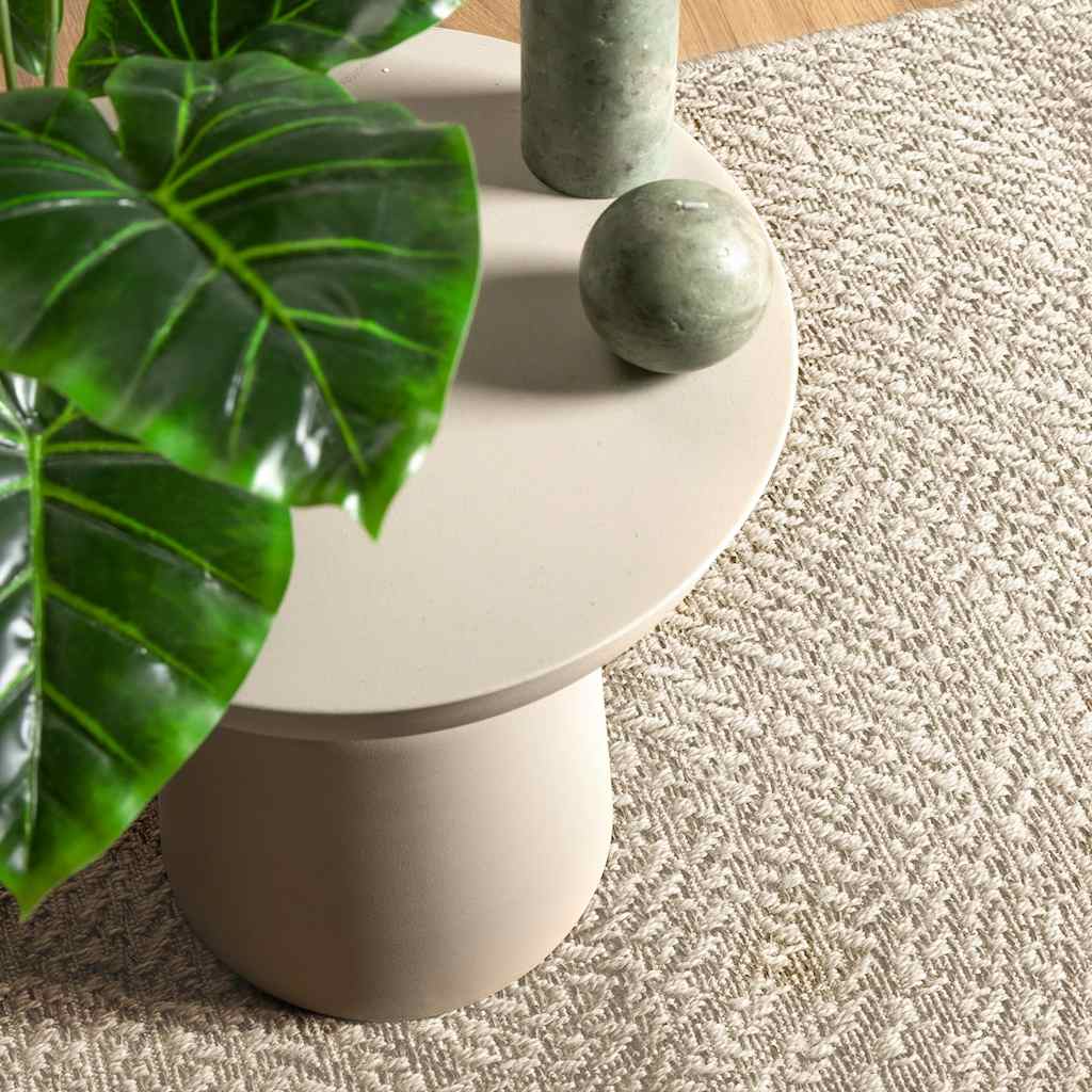 Tapete zizur creme 60x110 cm aspeto de juta interior e exterior