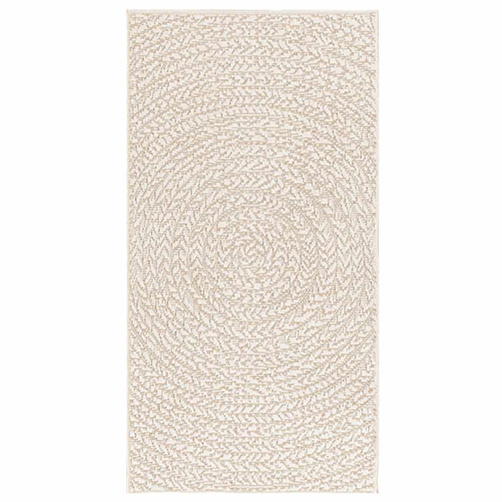 Tapete zizur creme 60x110 cm aspeto de juta interior e exterior