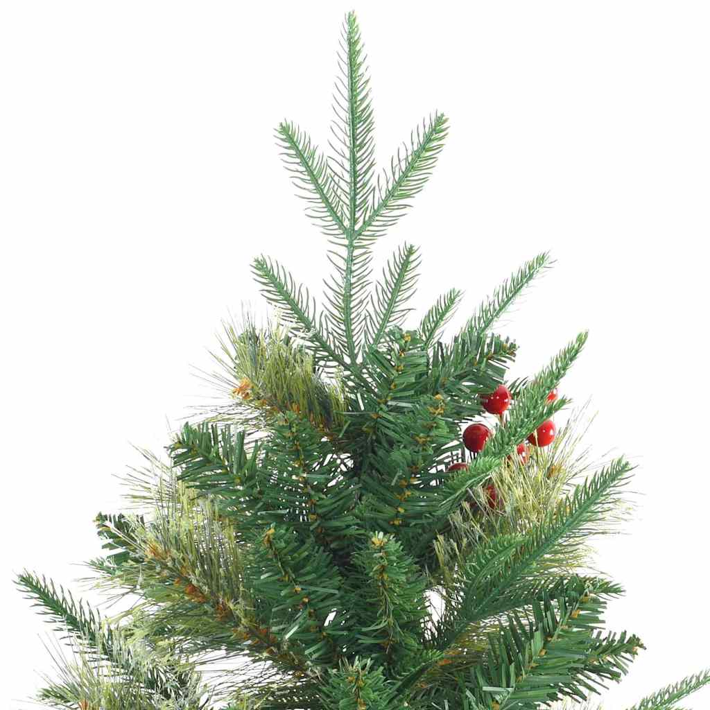 Árvore de natal articulada artificial com suporte verde 240 cm