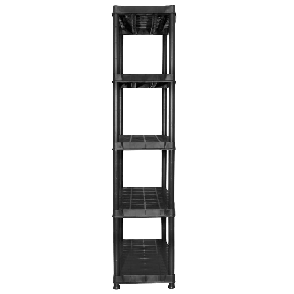Unidade com 5 prateleiras 183x45,7x185 cm plástico preto