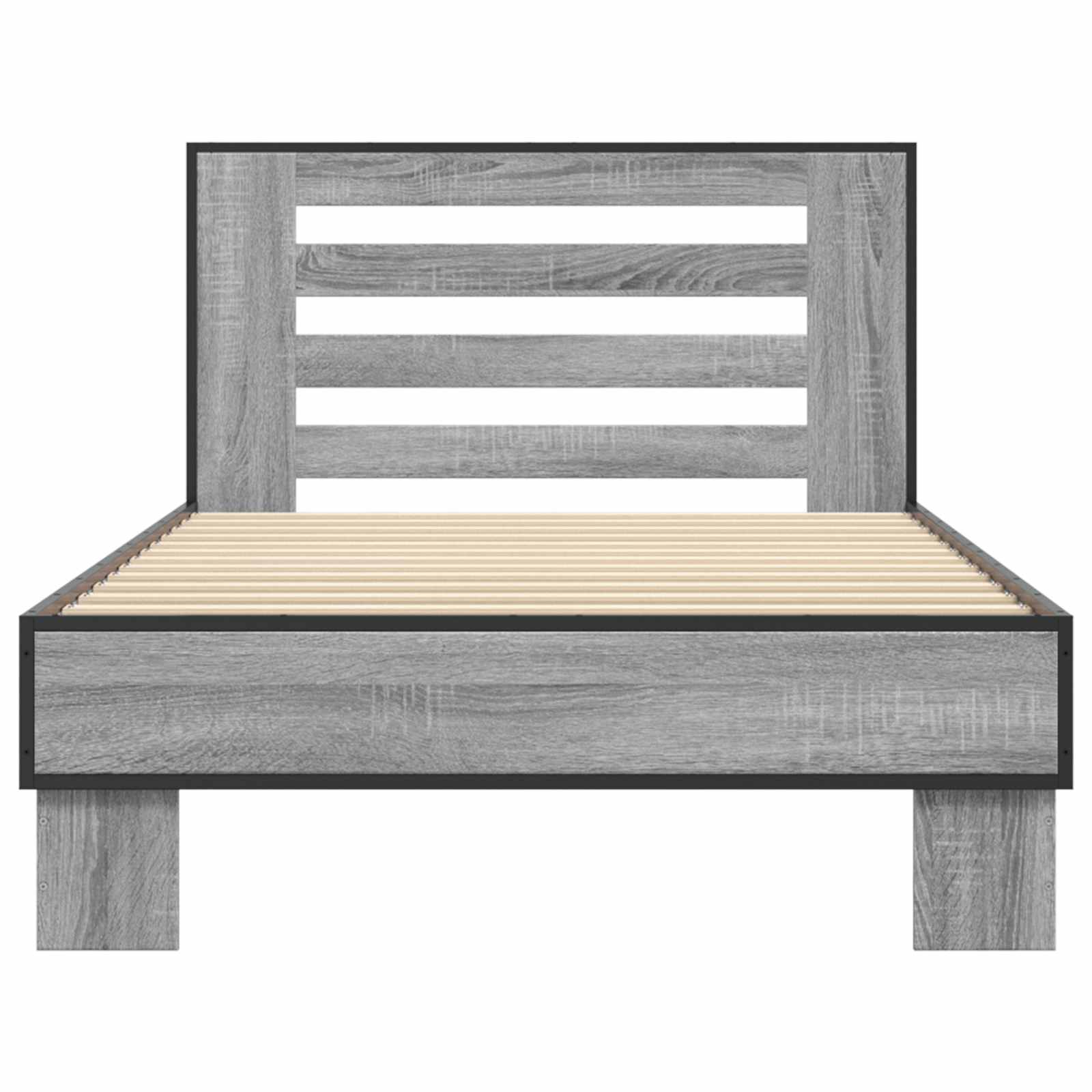 Estrutura de cama com cabeceira sonoma cinzento 80 x 200 cm