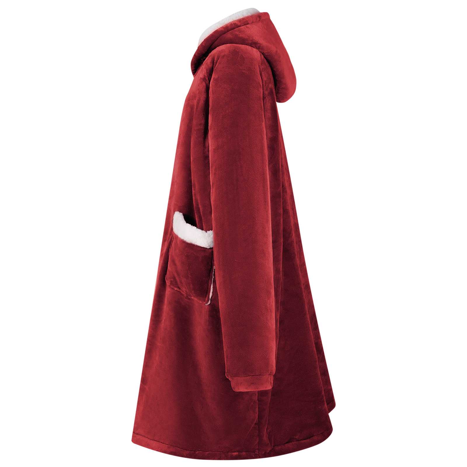 Sweatshirt manta vermelho bordeaux m fleece e flanela