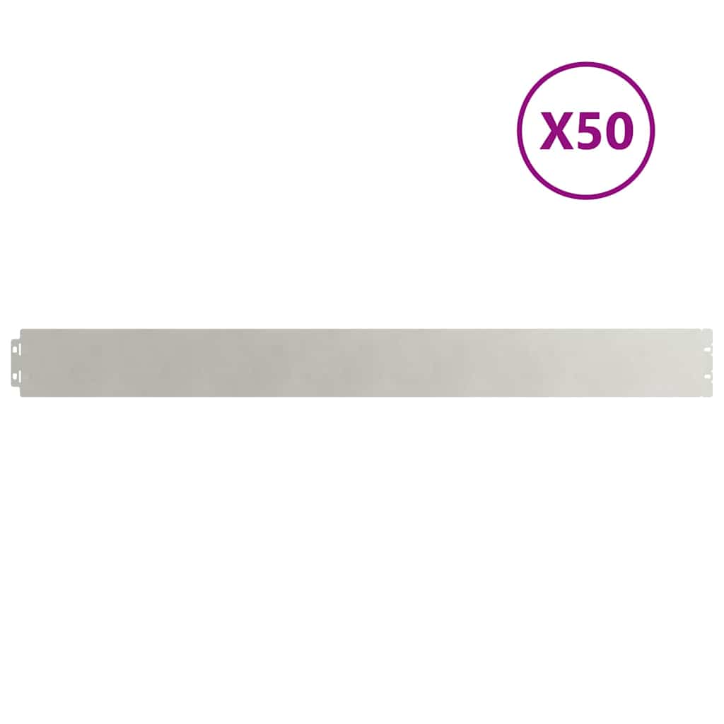 Orlas de relva 50 pcs 10x103 cm aço inoxidável
