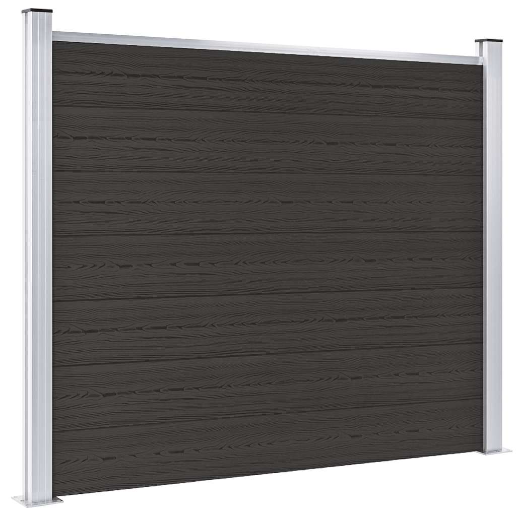 Painel de cerca 180x146 cm wpc preto