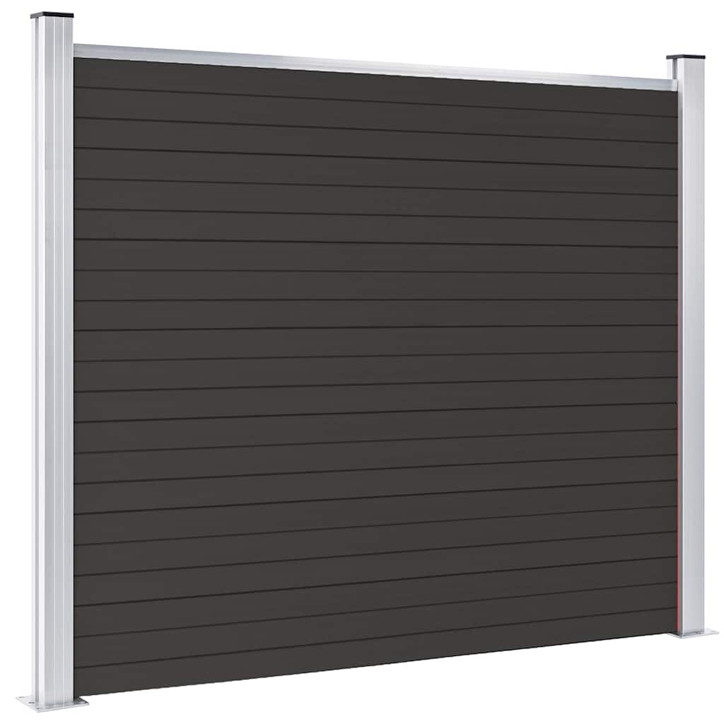 Painel de cerca 180x146 cm wpc preto