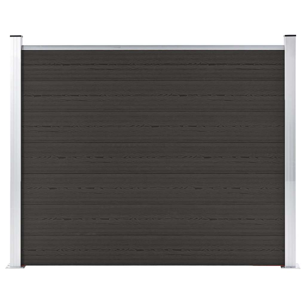 Painel de cerca 180x146 cm wpc preto