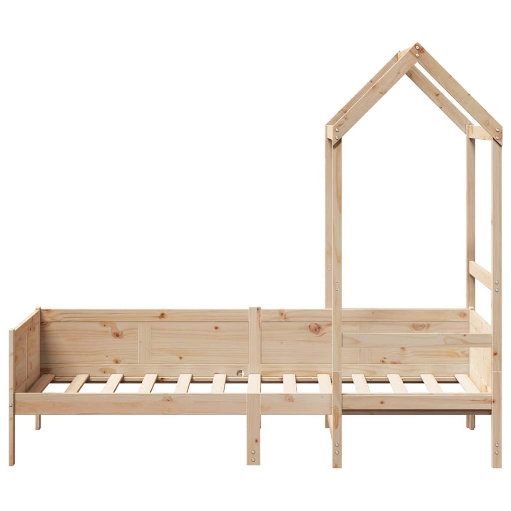 Sofá-cama com telhado 80x200 cm madeira de pinho maciça