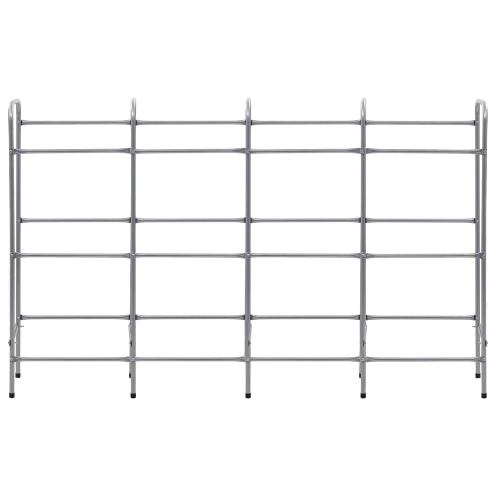 Prateleira para 12 caixas 190x33x116 cm aço prateado