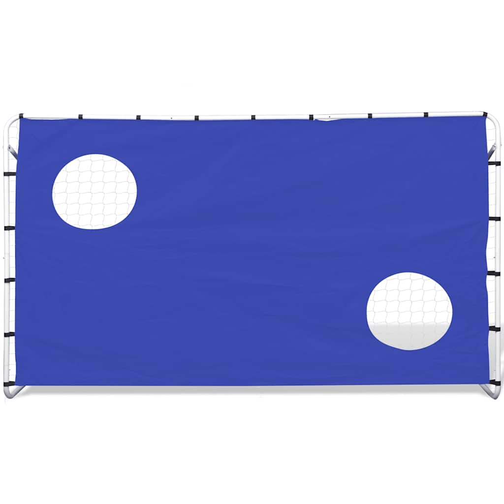 Baliza de futebol com parede pontaria 240x90x150 cm aço