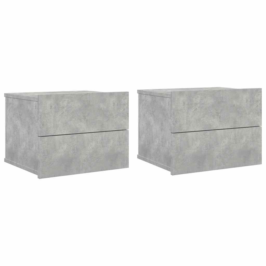 Mesas de cabeceira 2 pcs 40x30x30 cm derivados madeira cinzento
