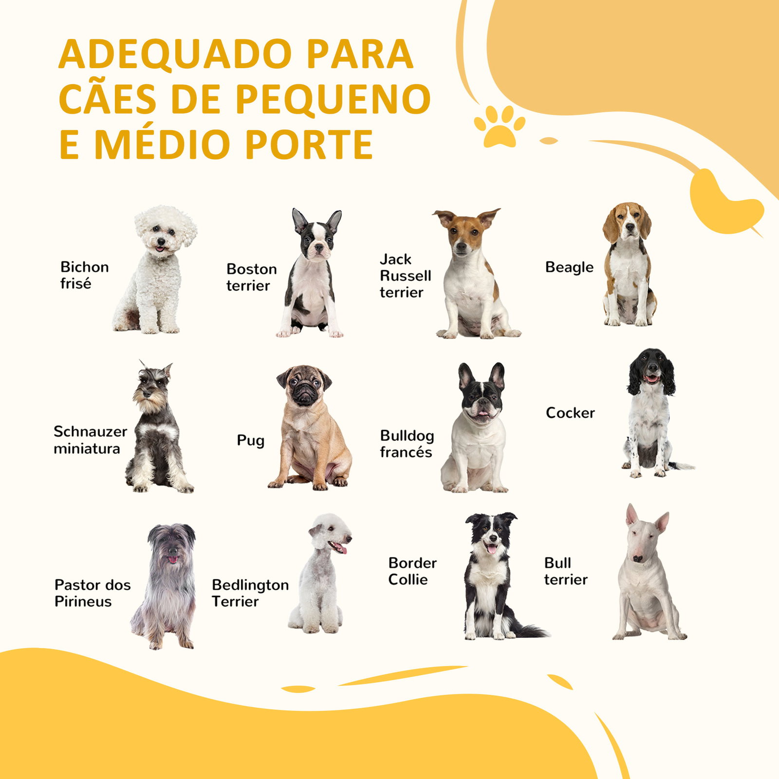 Barreira de segurança para cães extensível de 2 painéis e pés de apoio triangular 112-159x44x70 cm madeira