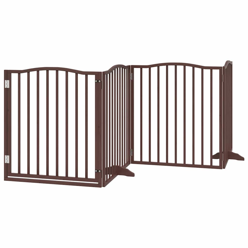 Portão cães c/ porta dobrável 12 painéis 960 cm álamo castanho