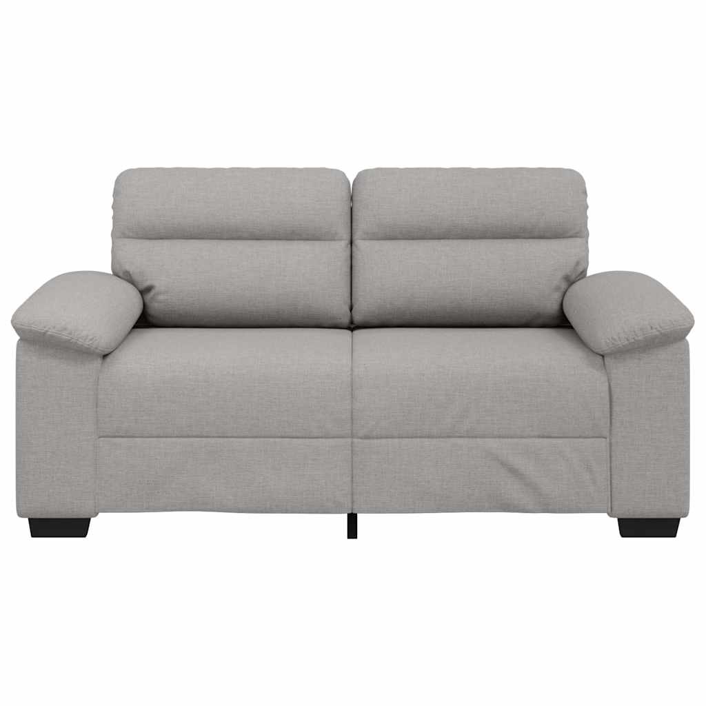 Sofá de 2 lugares 160x81x84 cm tecido cinzento nublado