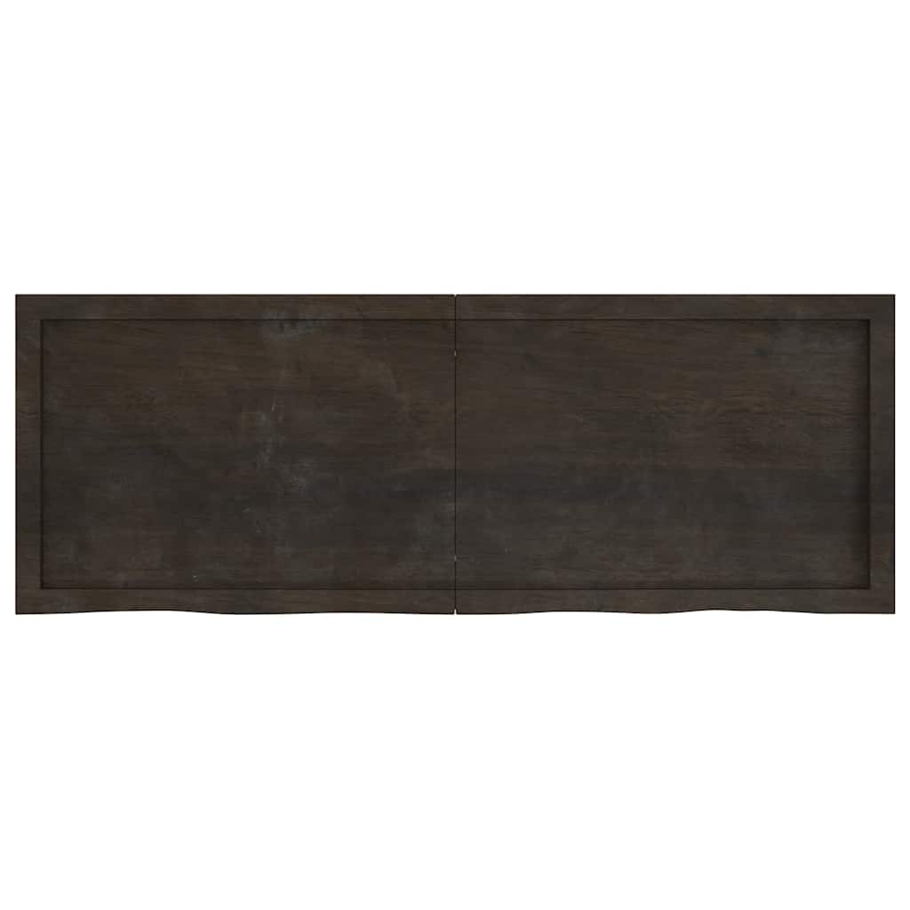 Bancada p/ wc 140x50x(2-4)cm madeira tratada maciça castanho