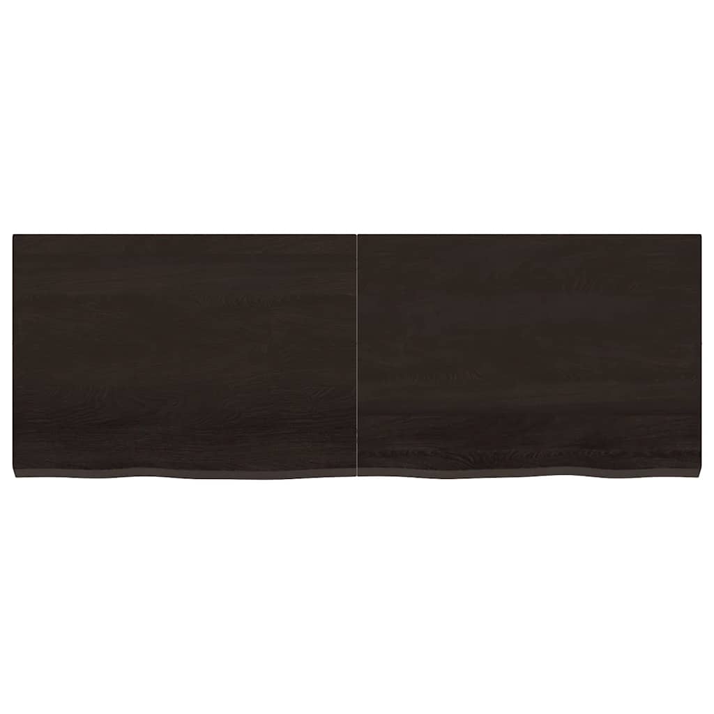 Bancada p/ wc 140x50x(2-4)cm madeira tratada maciça castanho