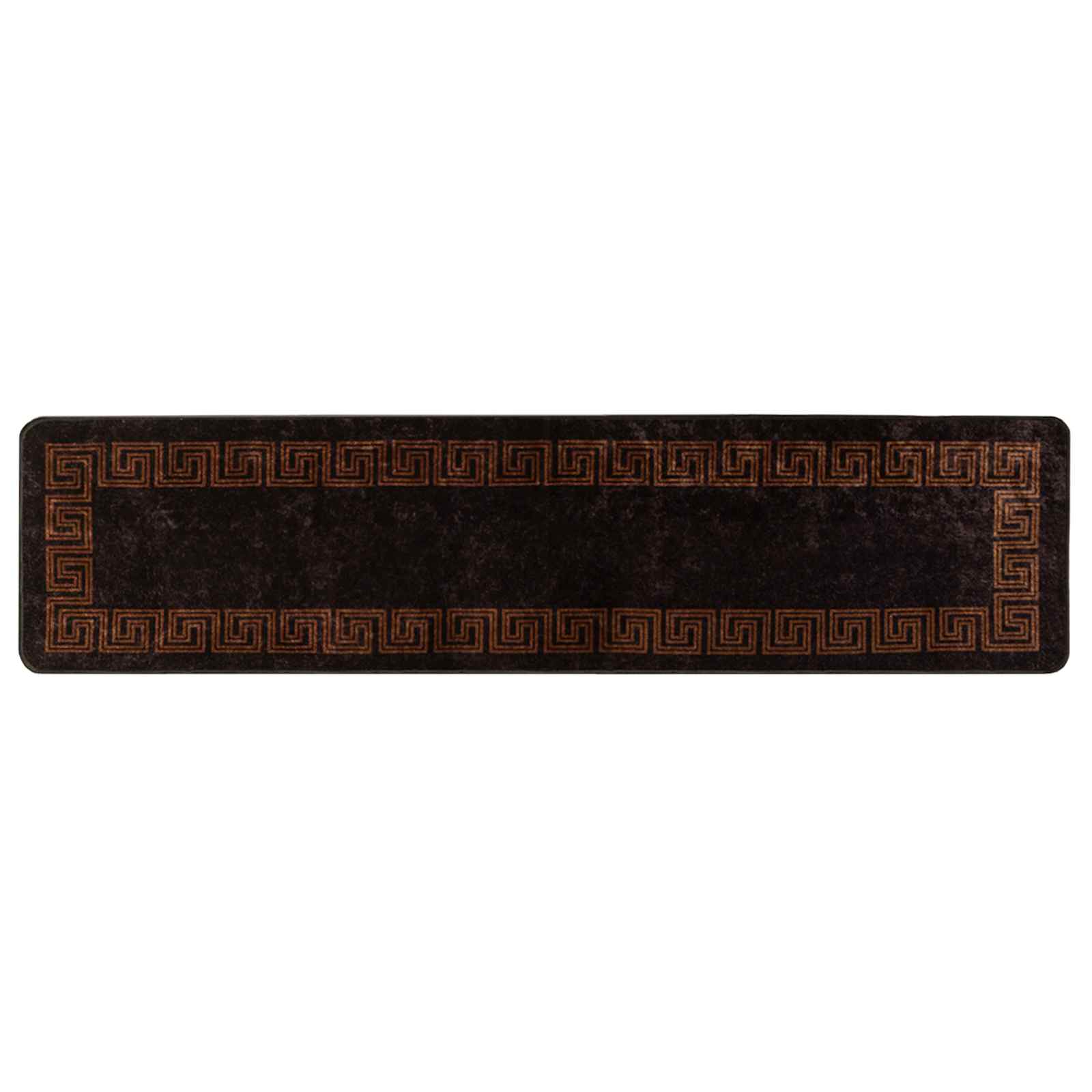 Passadeira marsa preto 100 x 450 cm poliéster e PVC