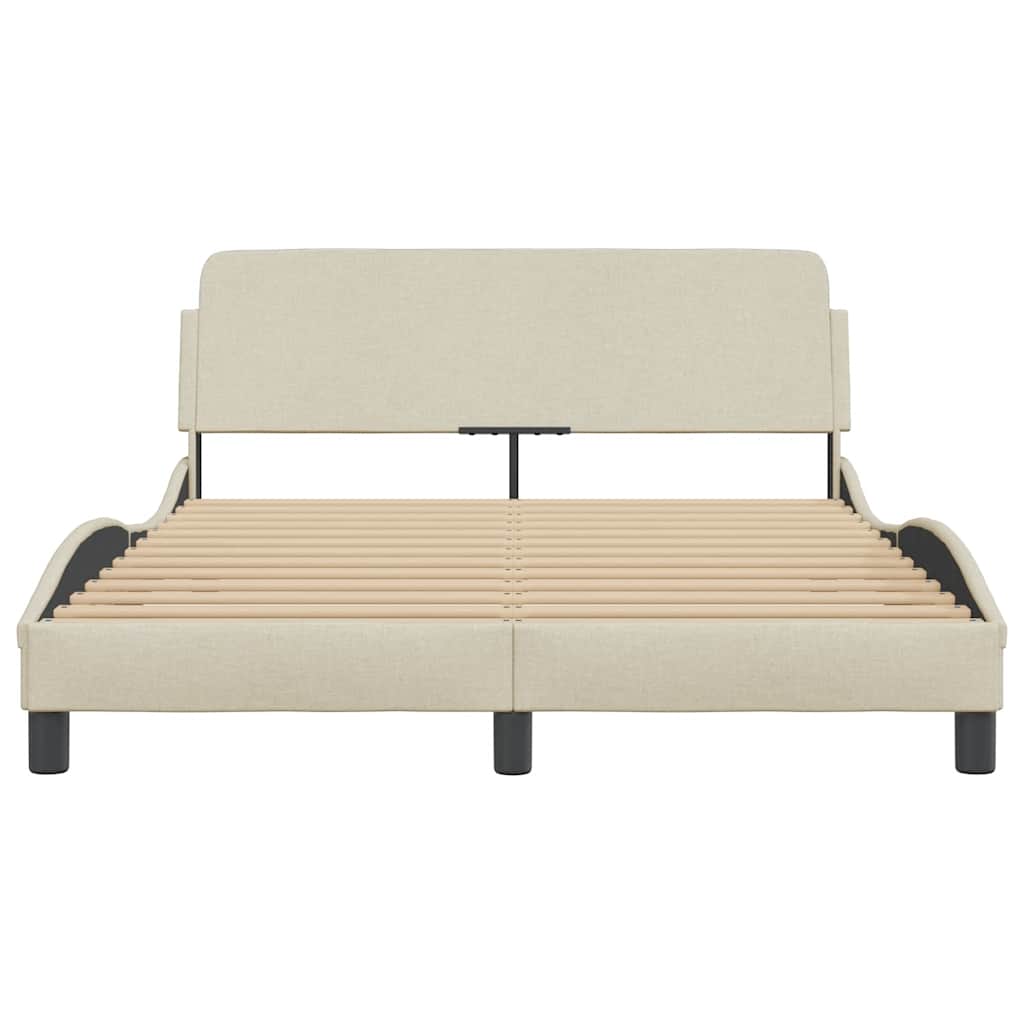 Estrutura de cama dover 120x200 cm tecido cor creme