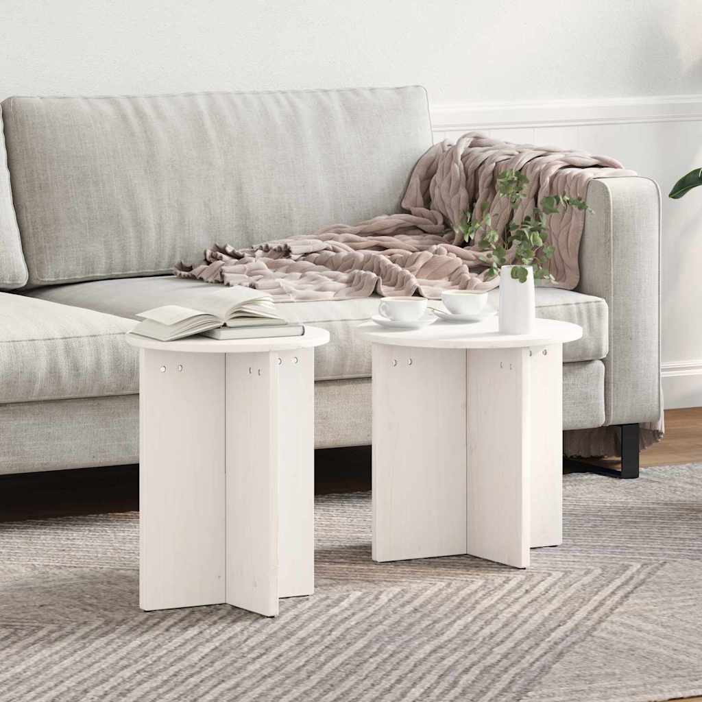 Mesa de centro 2 unid. branco 41,5 x 41,5 x 46 cm