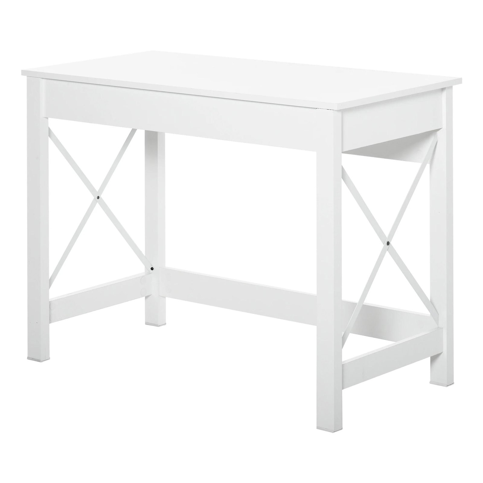 Mesa de escritório multifuncional moderna e minimalista 105x50x76 cm branco