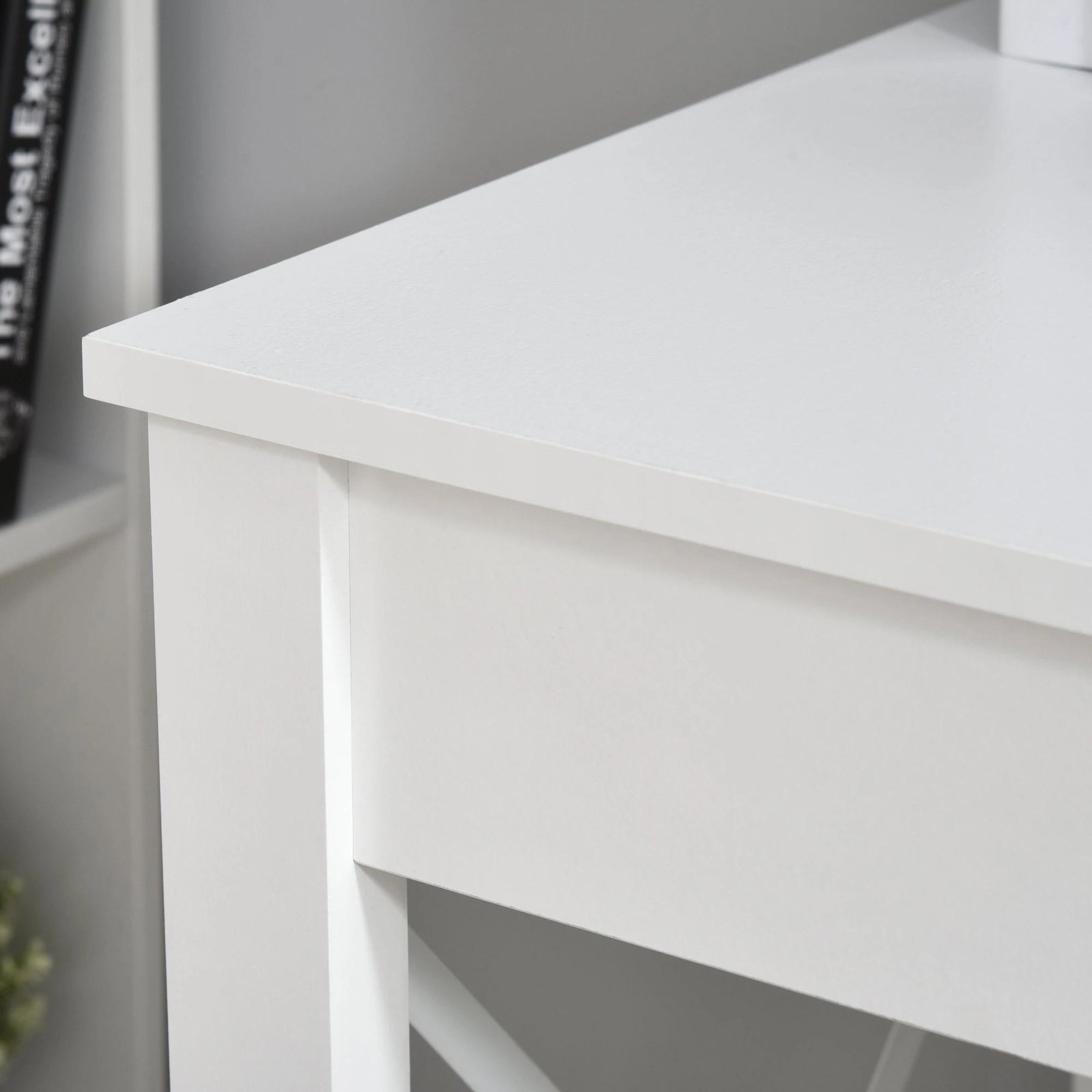 Mesa de escritório multifuncional moderna e minimalista 105x50x76 cm branco