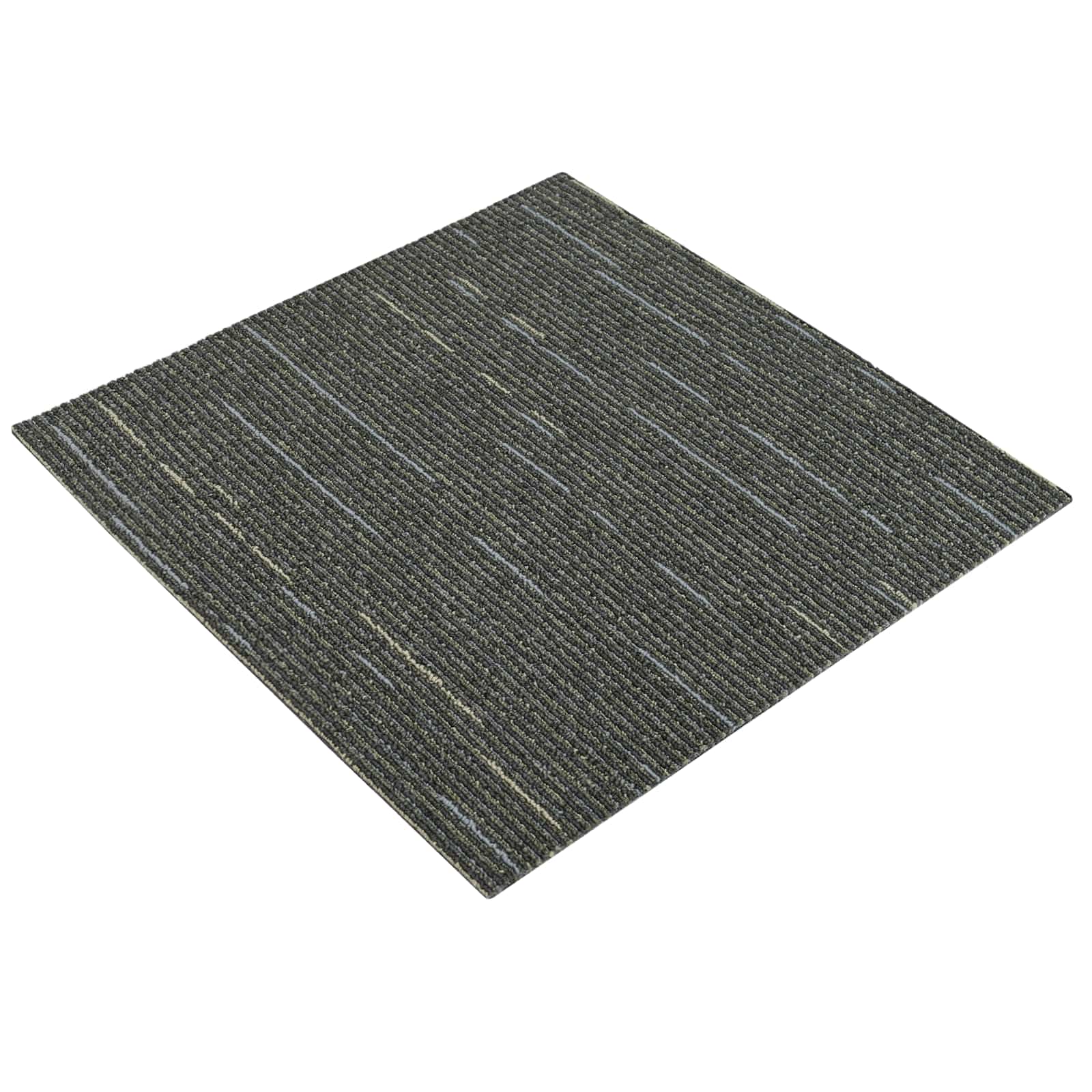Azulejo de carpete listrado verde claro 50 x 50 cm 36 unid.
