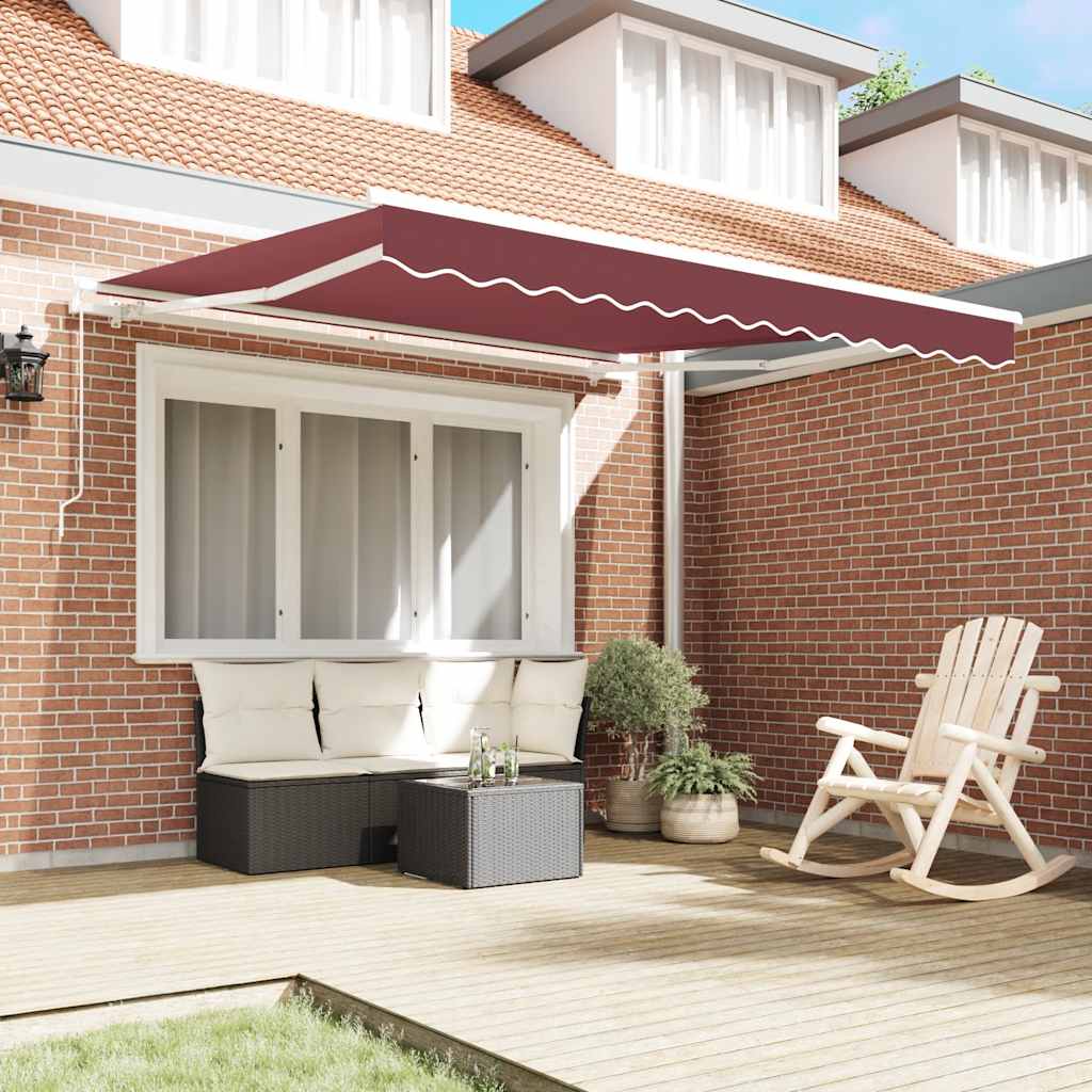 Toldo retrátil manual 300x250 cm bordô