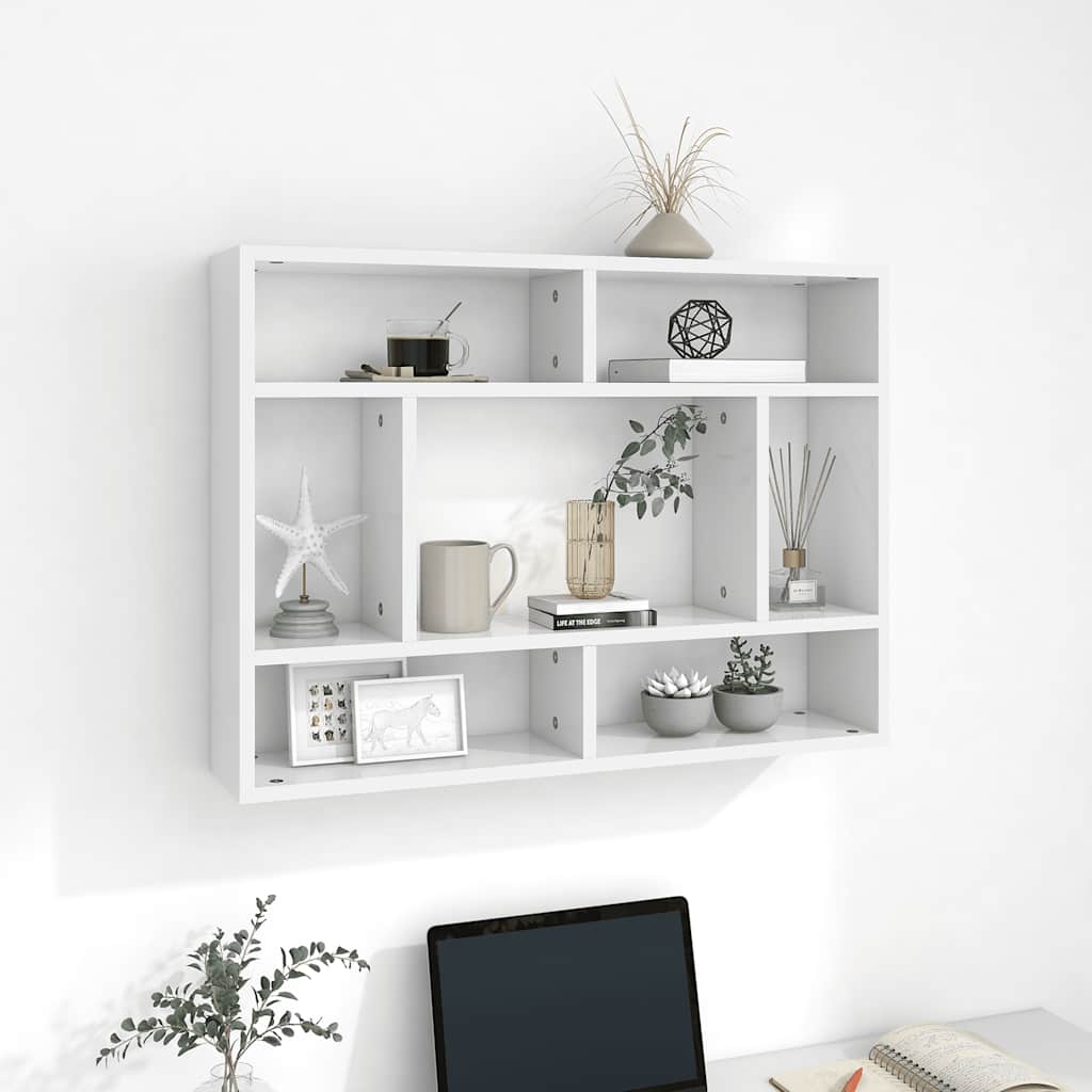 Estante de parede 75x16x55 cm contraplacado branco