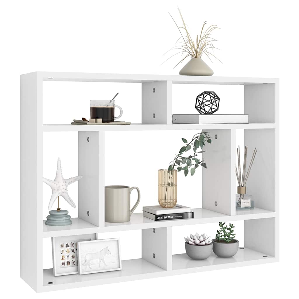 Estante de parede 75x16x55 cm contraplacado branco